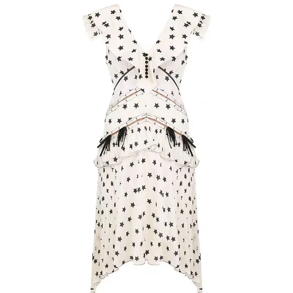 Self-portrait Printed Star Cocktail Dress - Picture 3 of 6